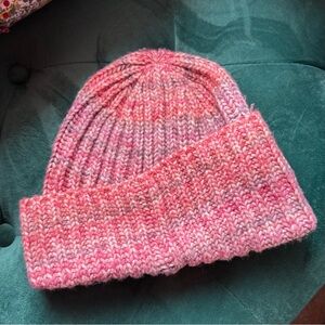 J. Crew Pink Space Dyed Knit Hat